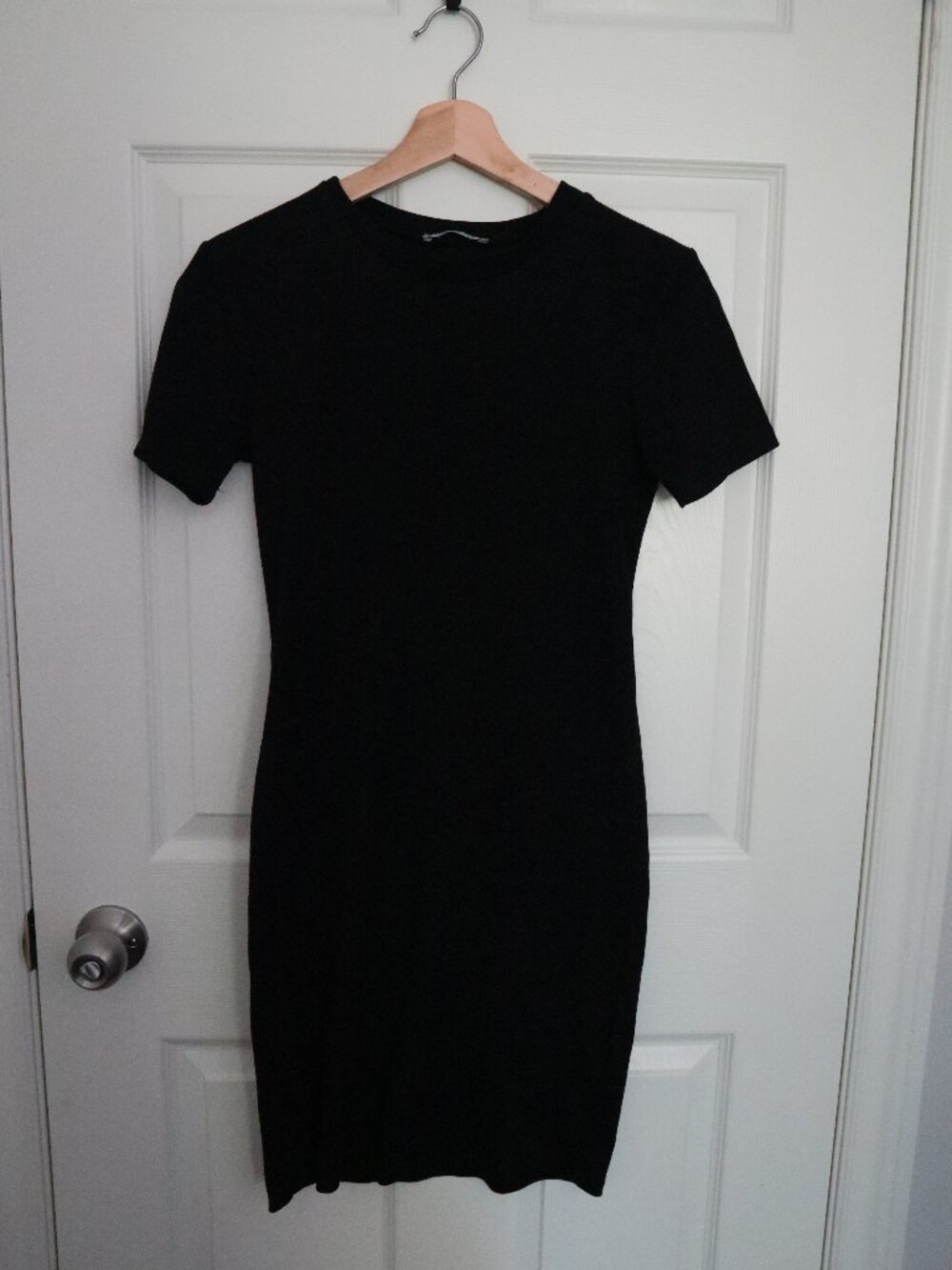 Zara Trafaluc Ribbed Stretchy Bodycon Dress Short Sleeve Size S